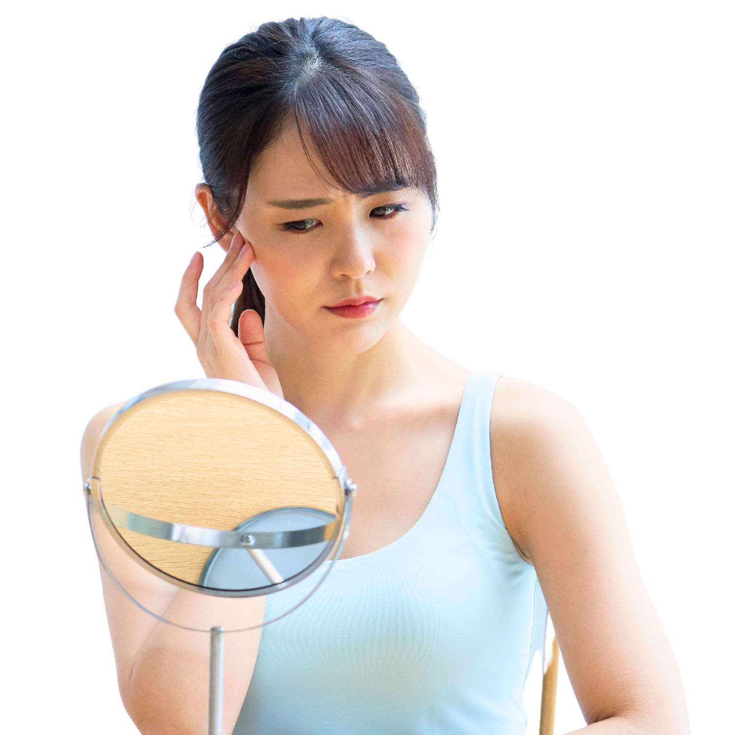 姿勢や肩こり・腰痛など身体の不調に悩む女性のイメージ